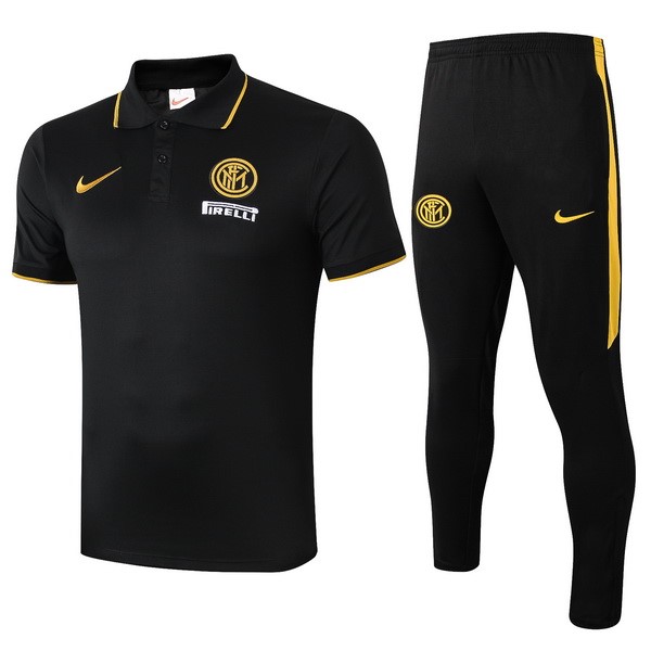 Polo Conjunto Completo Inter Milan 2019 2020 Negro Amarillo